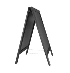 Panneau de trottoir avec cadre en bois noir Olympia 700x1200mm