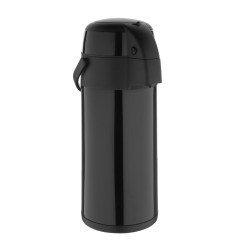 Pichet à pompe en inox double paroi Olympia noir