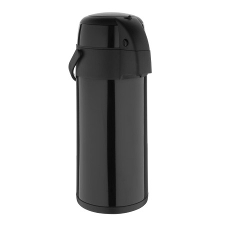 Pichet à pompe en inox double paroi Olympia noir