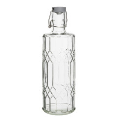 Bouteilles d'eau en verre avec bouchon Olympia Geo 1L (lot de 6)