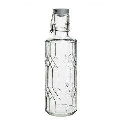 Bouteilles d'eau en verre avec bouchon Olympia Geo 640 ml (lot de 6)