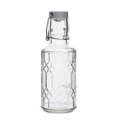 Bouteilles d'eau en verre avec bouchon Olympia Geo 380 ml (lot de 6)