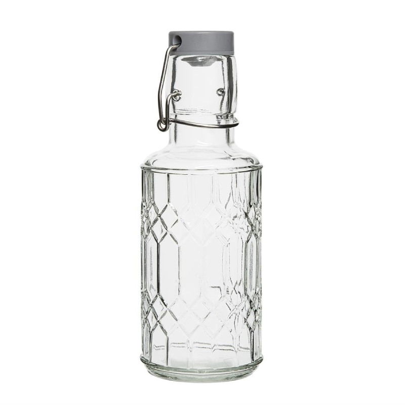Bouteilles d'eau en verre avec bouchon Olympia Geo 380 ml (lot de 6)
