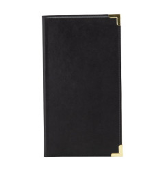 Porte-addition en cuir Securit Classic noir