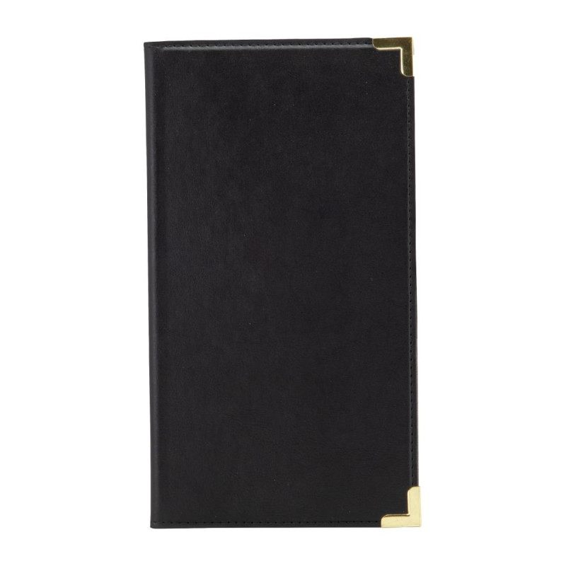 Porte-addition en cuir Securit Classic noir