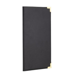 Porte-addition en cuir Securit Classic noir