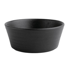 Bols plats ronds texturés noirs Olympia Cavolo 143mm (lot de 6)
