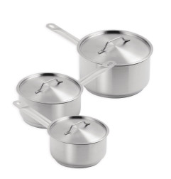 Offre spéciale - Set de 3 casseroles et couvercles inox Vogue 