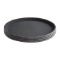 Offre spéciale : Lot de 6 plateaux ronds antidérapants en polypropylène Olympia Kristallon