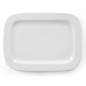 Assiettes rectangulaires arrondies Olympia Whiteware 230mm (lot de 12)