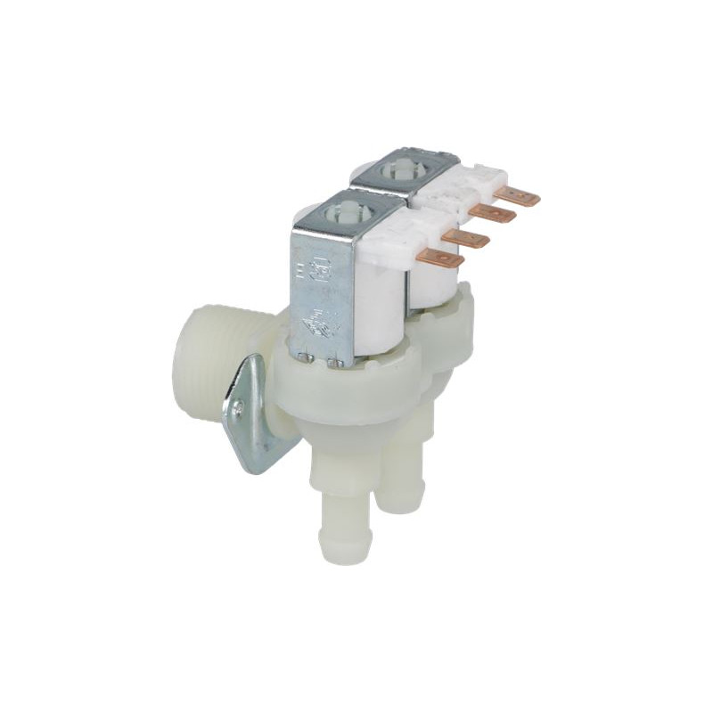 ELECTROVANNE T&P 2 VOIES 90° entrée 3/4" - 2 sorties ø 10,5 mm ELECTROVANNE T&P 2 VOIES 90° entrée 3/4" - 2 sorties ø 10,5 mm