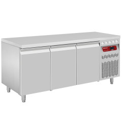 Table frigorifique ventilée, 3 portes GN 1/1, 405 Lit.