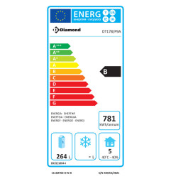 Table frigorifique "murale" ventilée, 3 portes GN 1/1, 405 litres