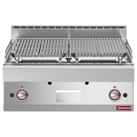 Grill pierre de lave, 1/1 module, grille en fonte "double face"