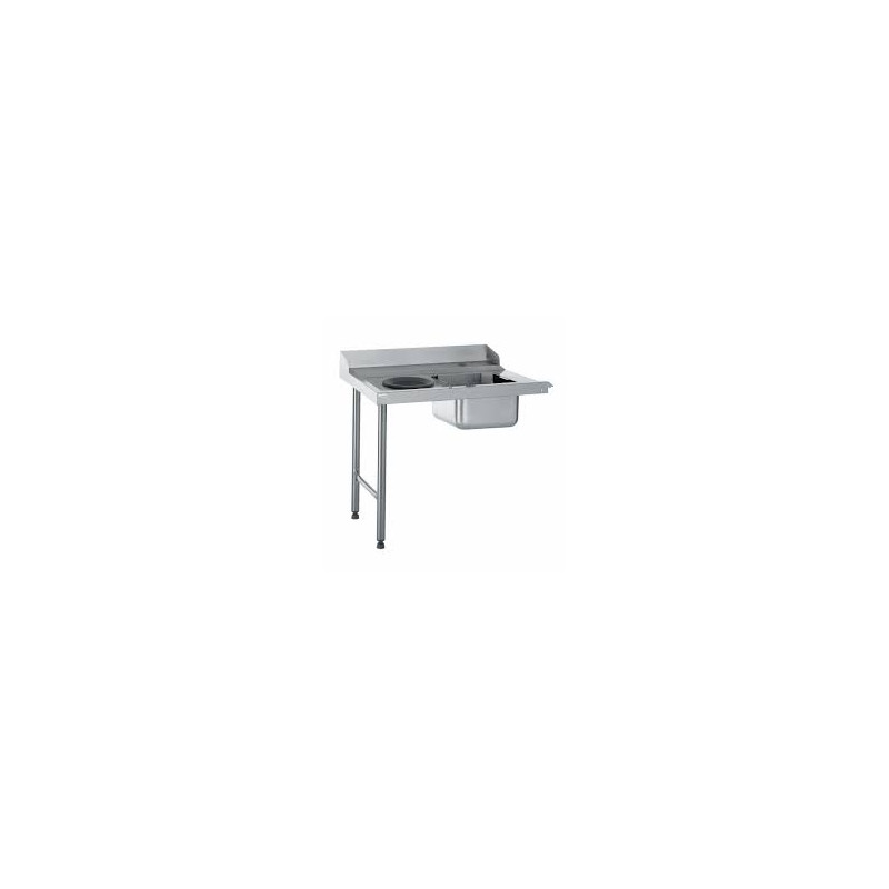 Table d'entrée lave vaisselle à capot longueur 1100mm, raccordable à droite Table d'entrée lave vaisselle à capot longueur 1100mm, raccordable à droite