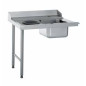 Table d'entrée lave vaisselle à capot longueur 1100mm, raccordable à droite Table d'entrée lave vaisselle à capot longueur 1100mm, raccordable à droite