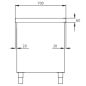 Meubles inox Standard 150x70xH90 cm Meubles inox Standard 150x70xH90 cm