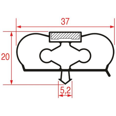 JOINT 1017 Ou 9798 A ENCASTRER 1570x456 mm