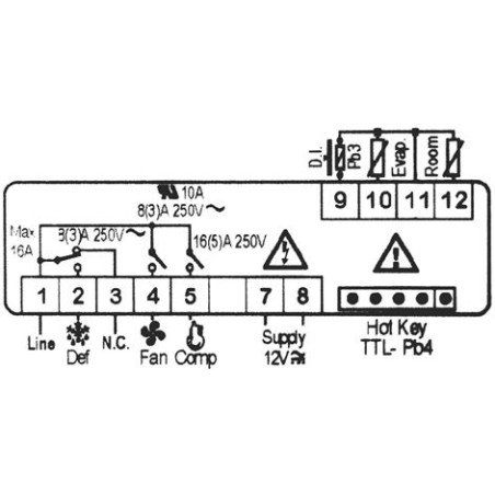 REGULATEURS ELECTRONIQUES DIXELL XR60CX-0N0C3 (12V)