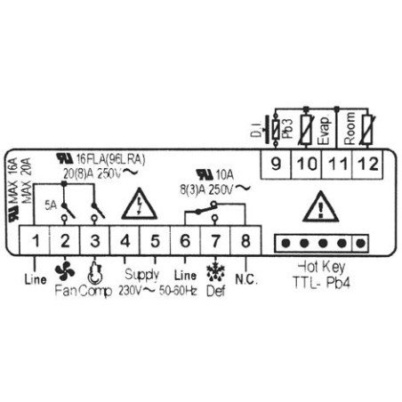 REGULATEURS ELECTRONIQUES DIXELL XR60CX-5N0C1 (230V)