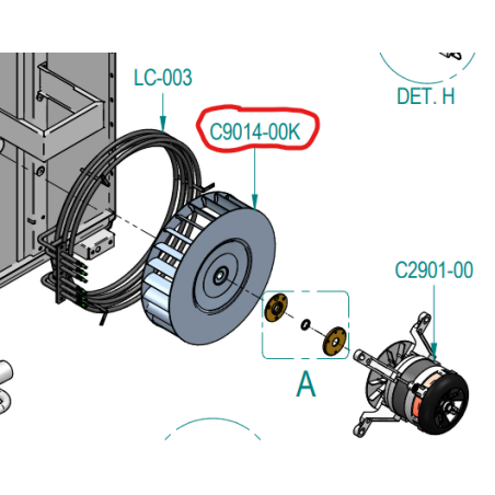 HELICE VENTILATEUR INOXTREND C9014-00 inoxtrend