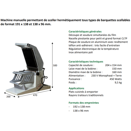 Scelleuse barquettes BEFOR BP40E