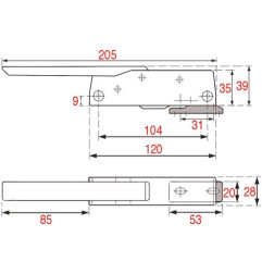 FERMETURE DROITE-GAUCHE SANS SERRURE 880 CR