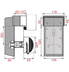 POIGNEE FERMETURE COMPLETE 621 avec serrure