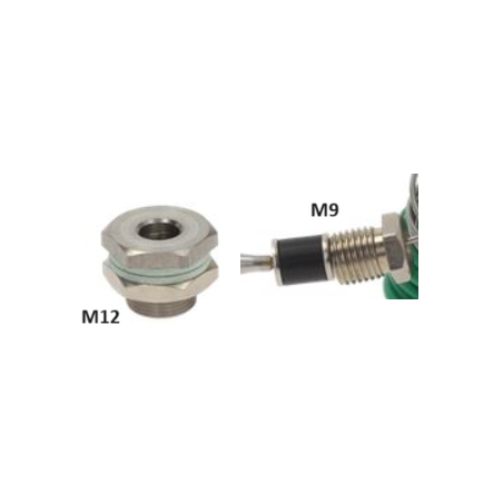 Presse étoupe complet pour thermostat à bulbe M9-M12 TROU ø 6 mm