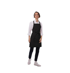 Tablier bavette avec deux poches plaquées Chef Works noir