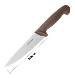 Couteau de cuisinier Hygiplas marron 16cm