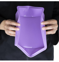 Moule à gâteau carré flexible en silicone Hygiplas violet 245mm