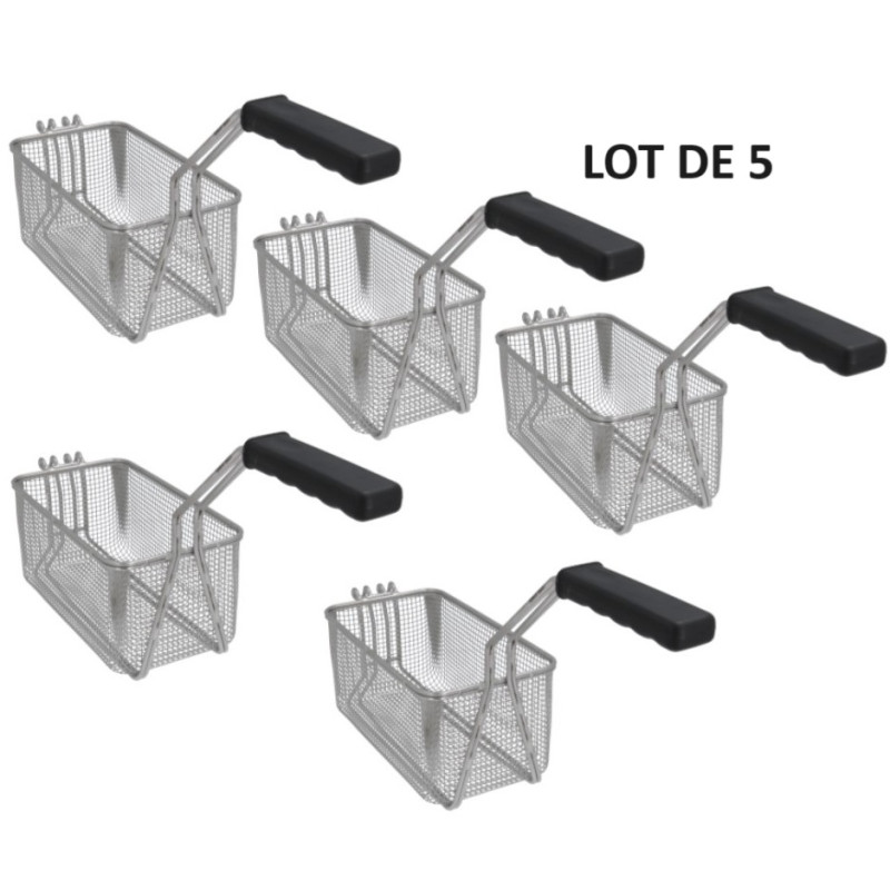 Lot de 5 (PANIER A FRITES 285X155X135 MM Valentine B208001) Lot de 5 (PANIER A FRITES 285X155X135 MM Valentine B208001)