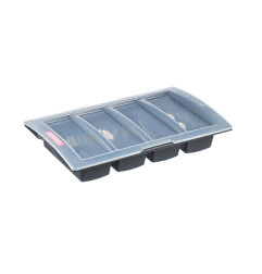 Range-couverts avec couvercle Araven gris foncé 