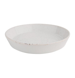 Bols plats ronds mouchetés blancs Olympia Cavolo 220mm (lot de 4)