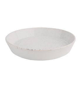 Bols plats ronds mouchetés blancs Olympia Cavolo 220mm (lot de 4)