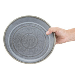 Bols plats ronds anthracite Olympia Cavolo 220mm (lot de 4)