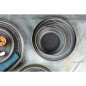 Assiettes plates rondes Olympia Cavolo anthracite 180mm (lot de 4) Assiettes plates rondes Olympia Cavolo anthracite 180mm (lot de 4)