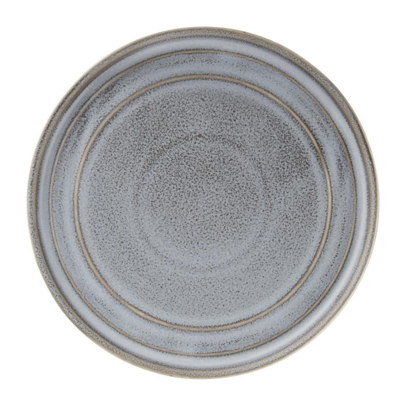 Assiettes plates rondes Olympia Cavolo anthracite 220mm (lot de 4)