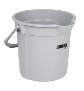 Seau gradué Jantex gris avec bec verseur 14 litres