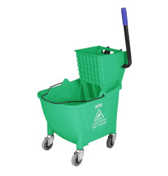 Seau essoreur avec pédale de vidange Jantex 30L vert