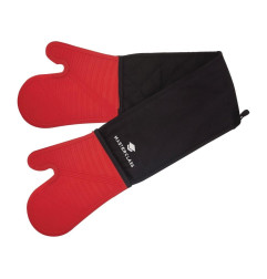 Gant de cuisine double en silicone sans couture MasterClass rouge