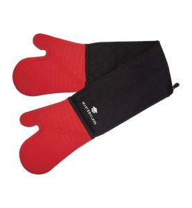 Gant de cuisine double en silicone sans couture MasterClass rouge