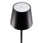 Lampe de table LED sans fil noire à intensité variable Securit Feline avec câble de chargement magnétique