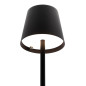 Lampe de table LED sans fil noire à intensité variable Securit Feline avec câble de chargement magnétique