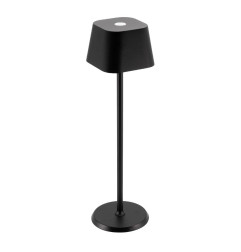Lampe de table LED sans fil noire à intensité variable Securit Georgina avec câble de chargement magnétique