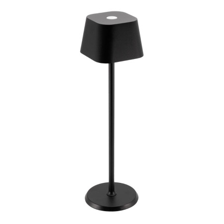 Lampe de table LED sans fil noire à intensité variable Securit Georgina avec câble de chargement magnétique