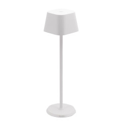Lampe de table LED sans fil blanche à intensité variable Securit Georgina avec câble de chargement magnétique