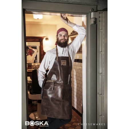 Tablier de cuisine marron sangles croisées Boska Mr. Smith