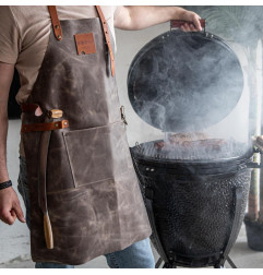 Tablier de cuisine Boska Mr. Smith gris avec poche